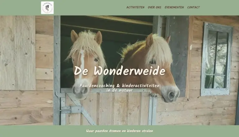 Afbeelding van de hero homepage van dewonderweide.nl